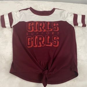 Old navy shirt with tie at the bottom